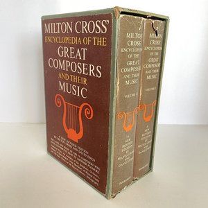 1960s Milton Cross Encyclopedia of the Greatest Composers David Ewen 2 Book Set